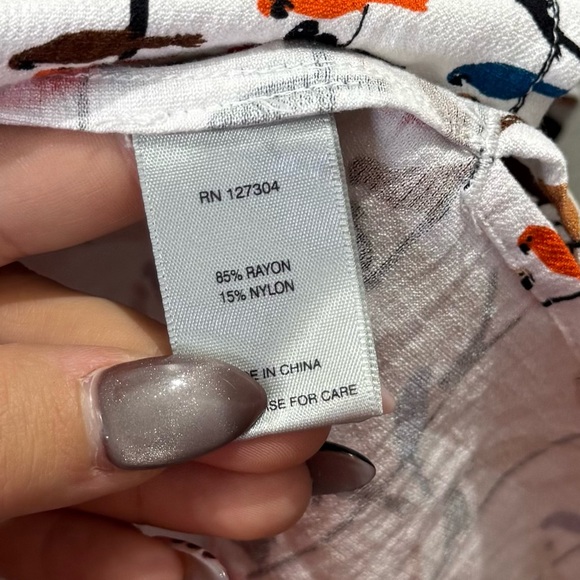 John Mark Women's Button-down Shirt Novelty Bird Print Size Petite Medium - Picture 6 of 9